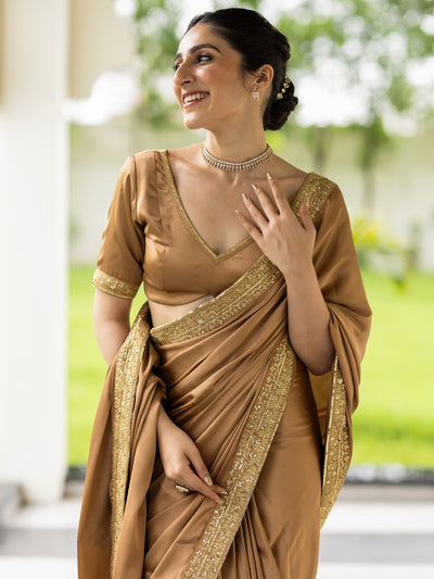 Majesty Beige Saree