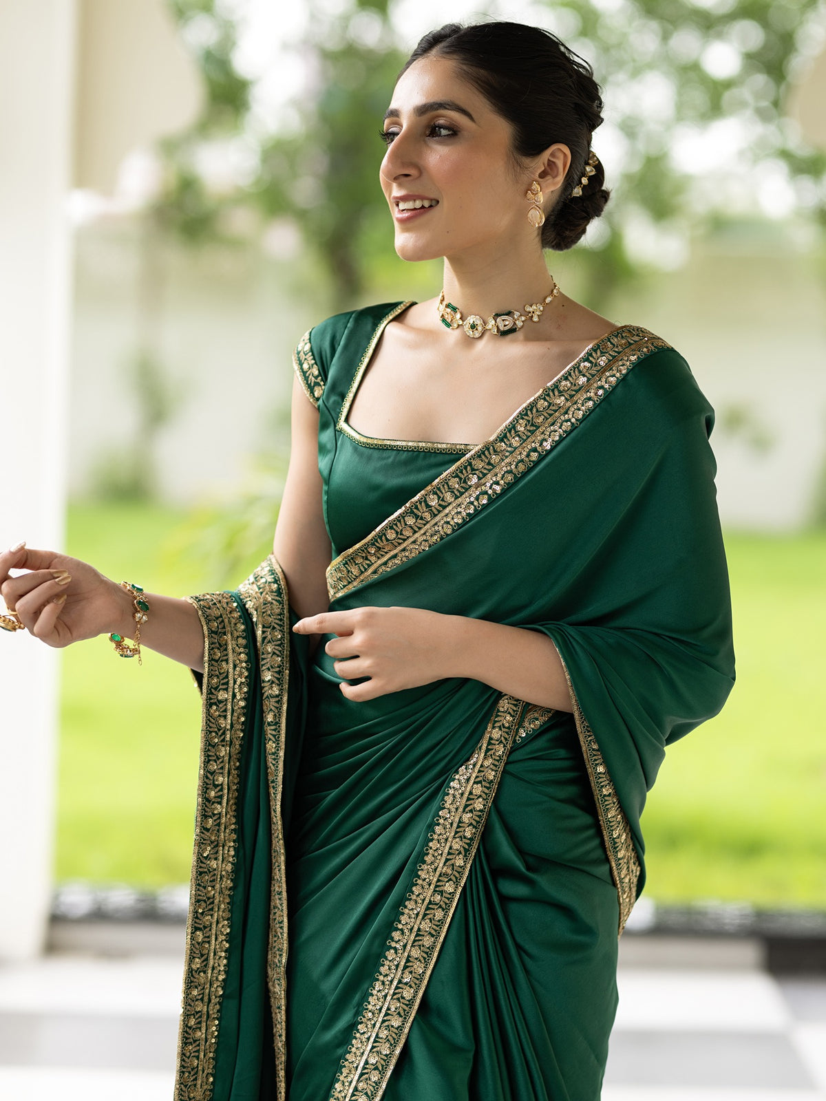 Majesty Green Saree
