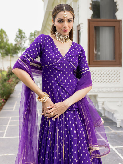 Gulzar Purple Lehenga