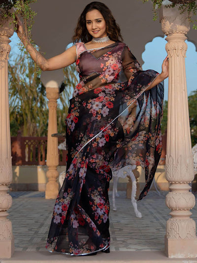 Oraganza Saree With Unstitched Blouse