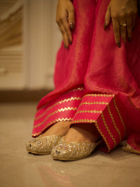 YELLOW &  PINK PATIYALA SET