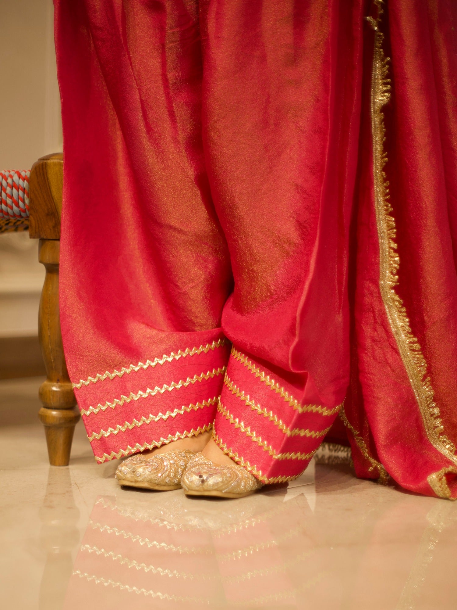 RANI PINK PATIYALA SET