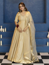 CREAME PEPLUM BLOUSE WITH LEHENGA