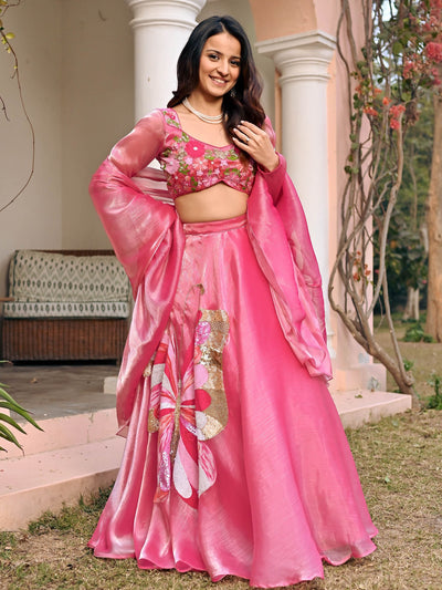 Butterfly Embroidered Lehenga Set