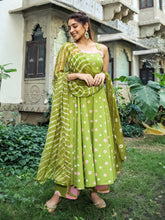 Green Bandhani Cotton Set