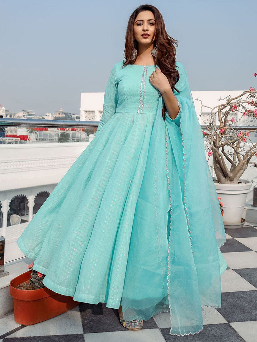sachin and babi light blue dress Backless and Low Back Dresses main image 1