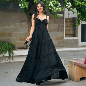 Raya Black long Dress