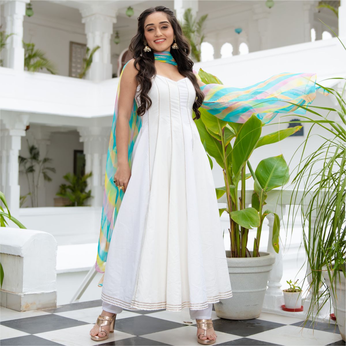 THAWAR JI Anarkali Gown Price in India - Buy THAWAR JI Anarkali Gown online  at Flipkart.com
