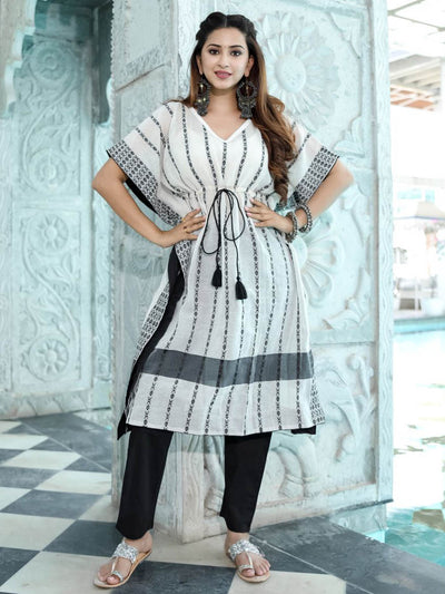 Black Kaftan Pant Set