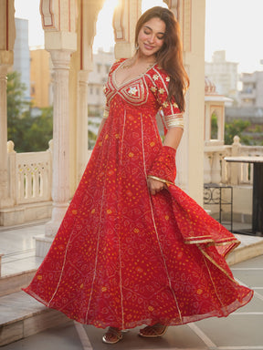 RED AANGI ANARKALI