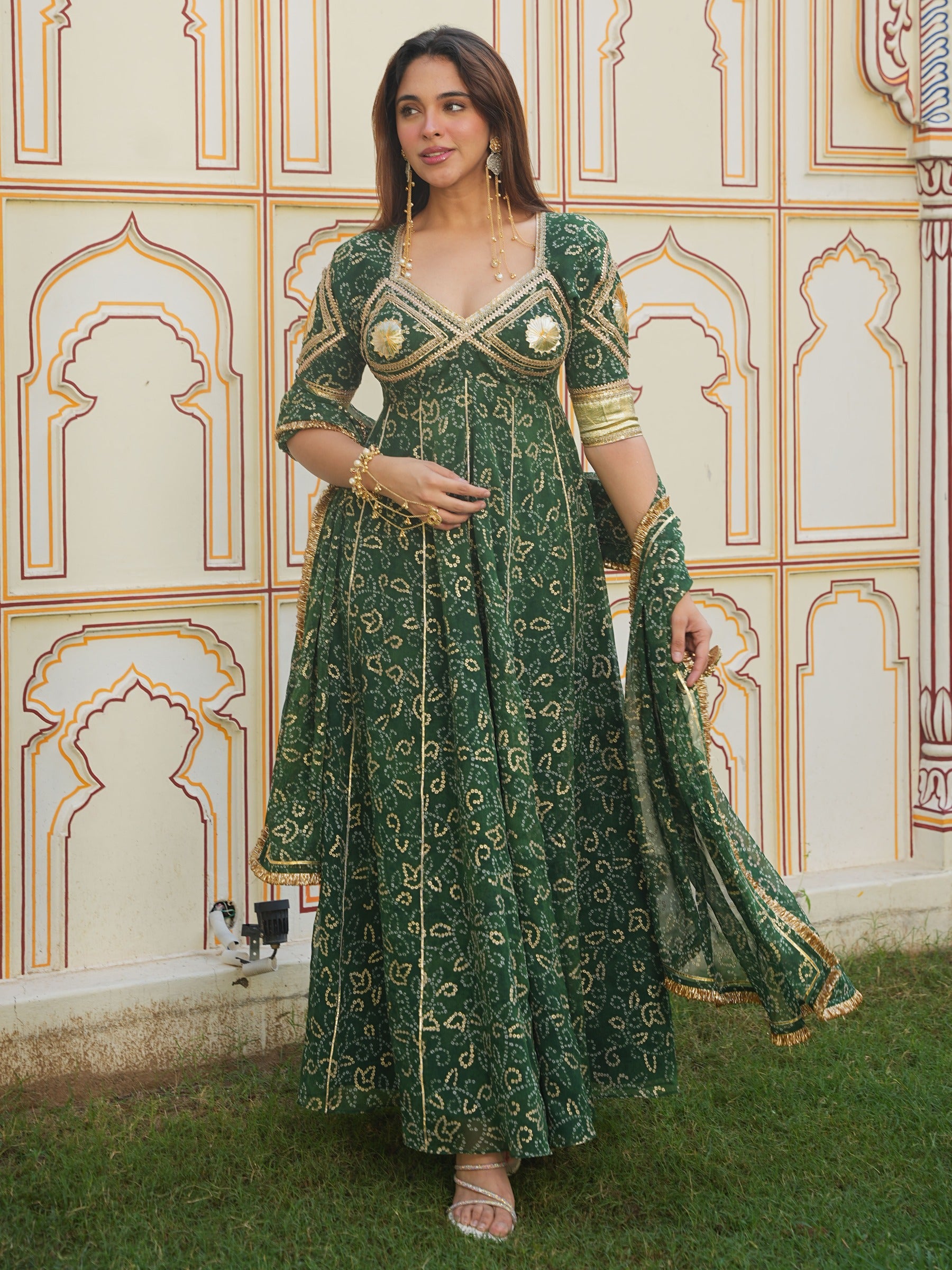 GREEN AANGI ANARKALI