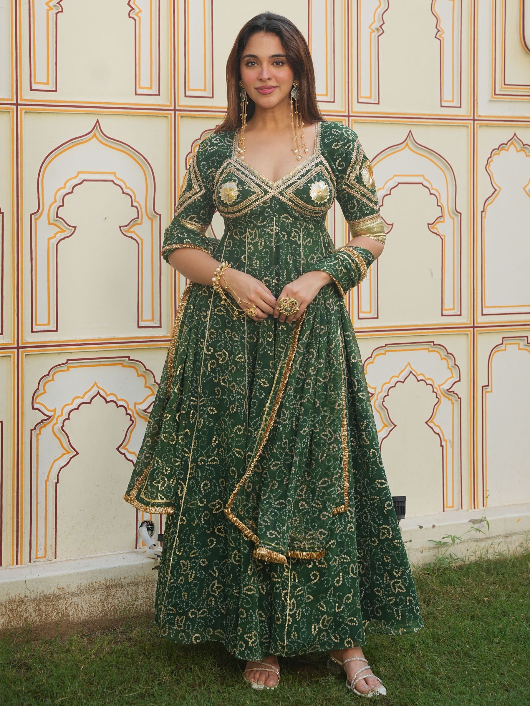 GREEN AANGI ANARKALI