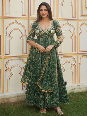 GREEN AANGI ANARKALI