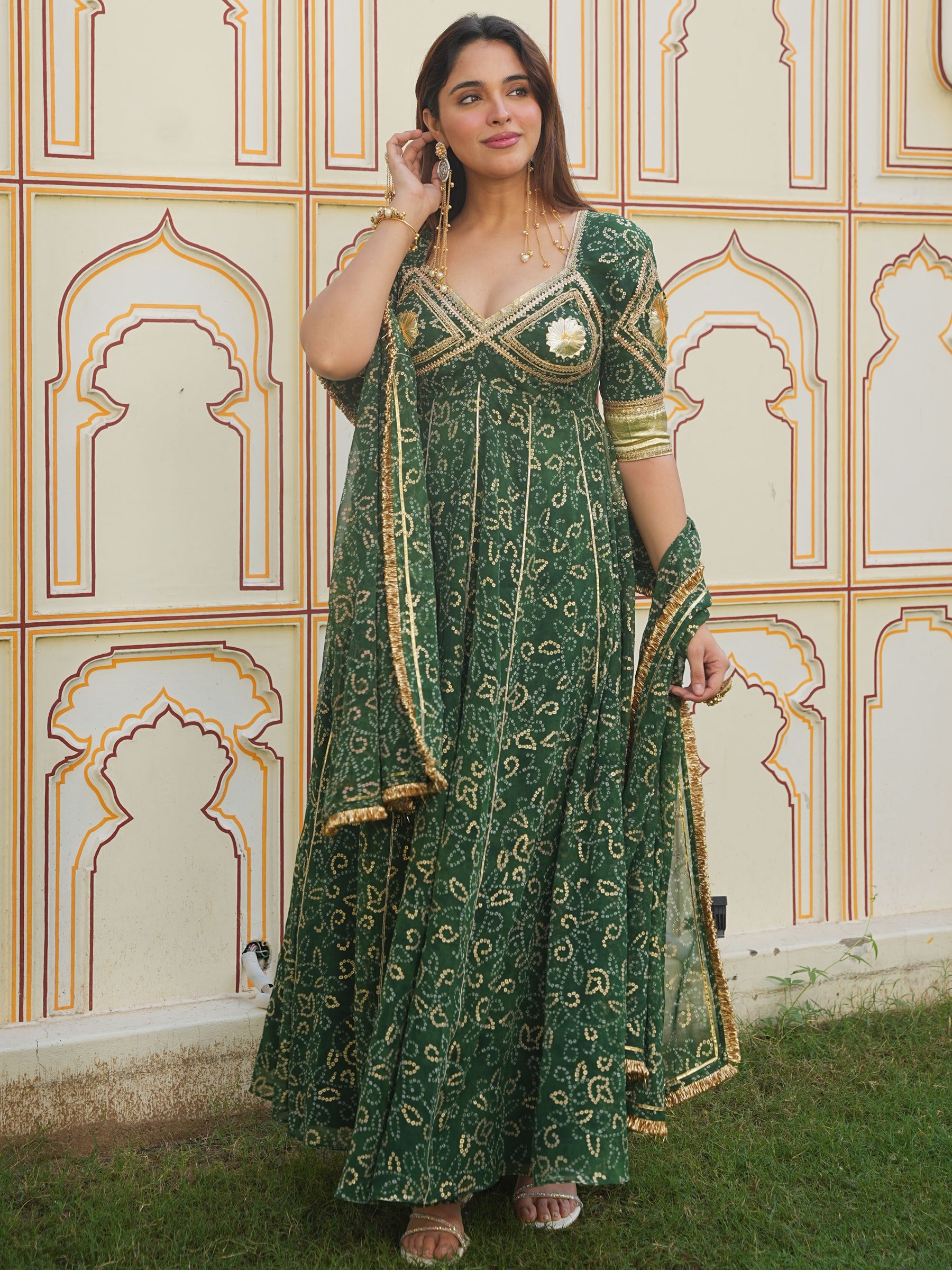 GREEN AANGI ANARKALI