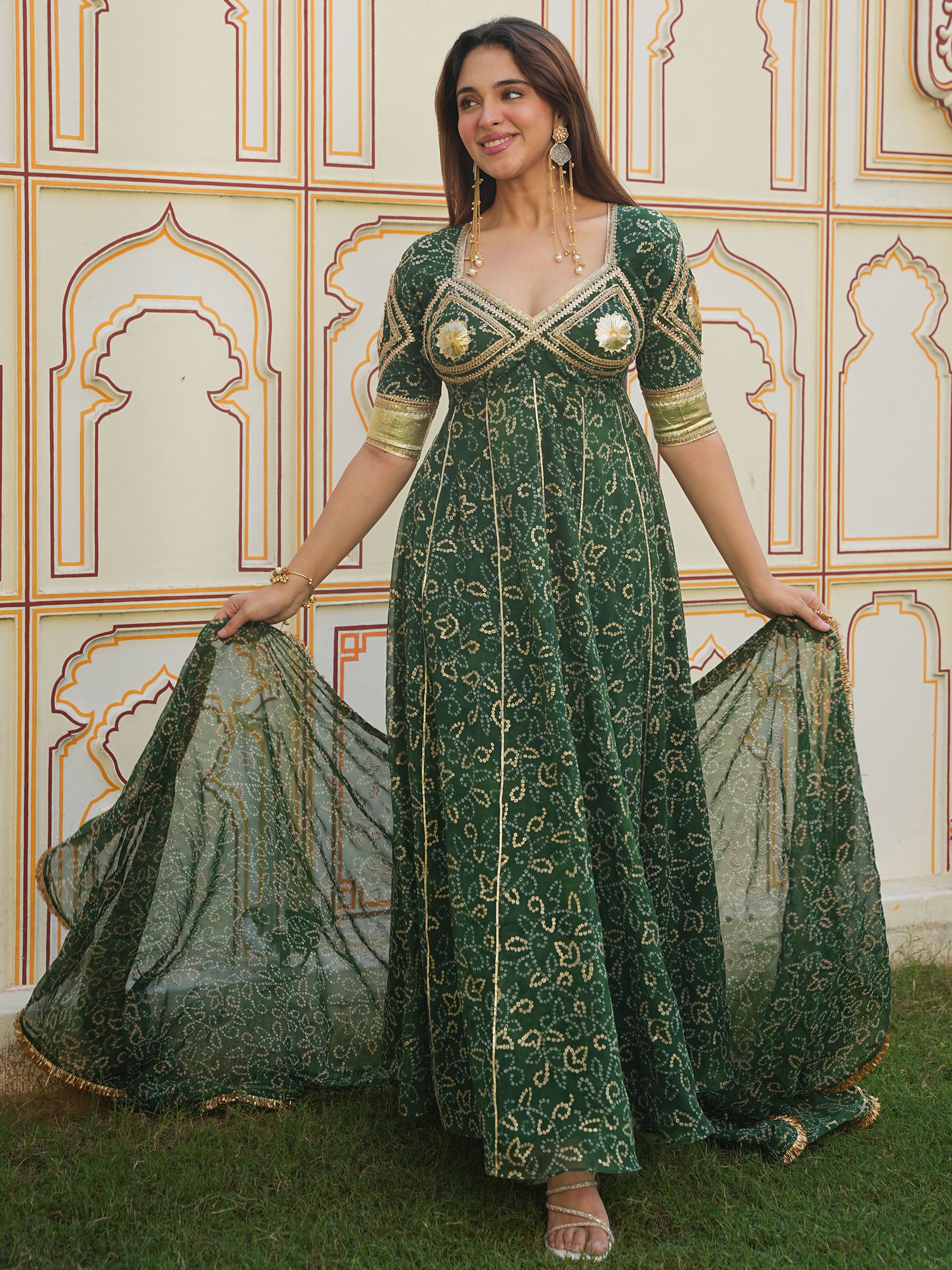 GREEN AANGI ANARKALI