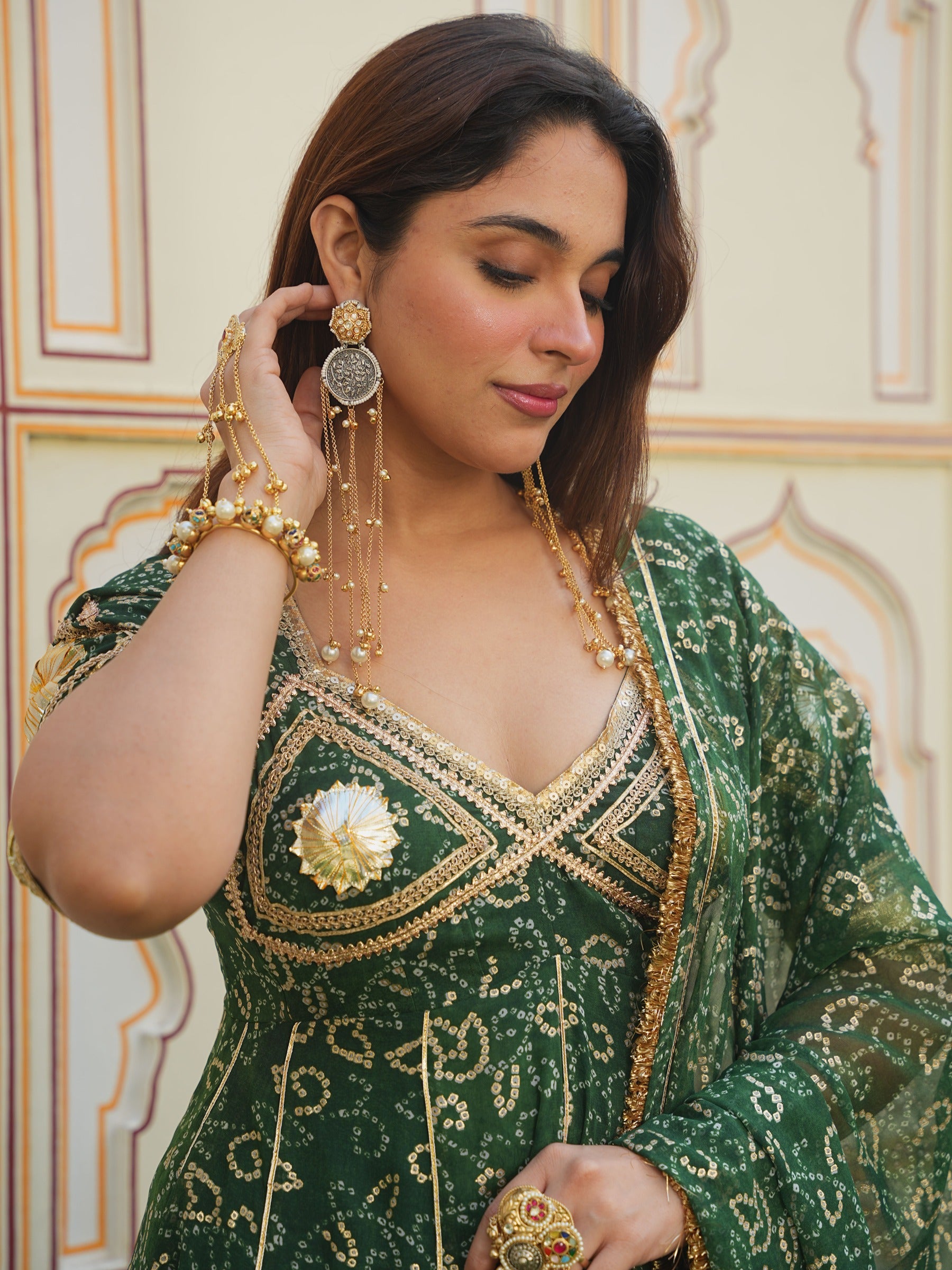 GREEN AANGI ANARKALI