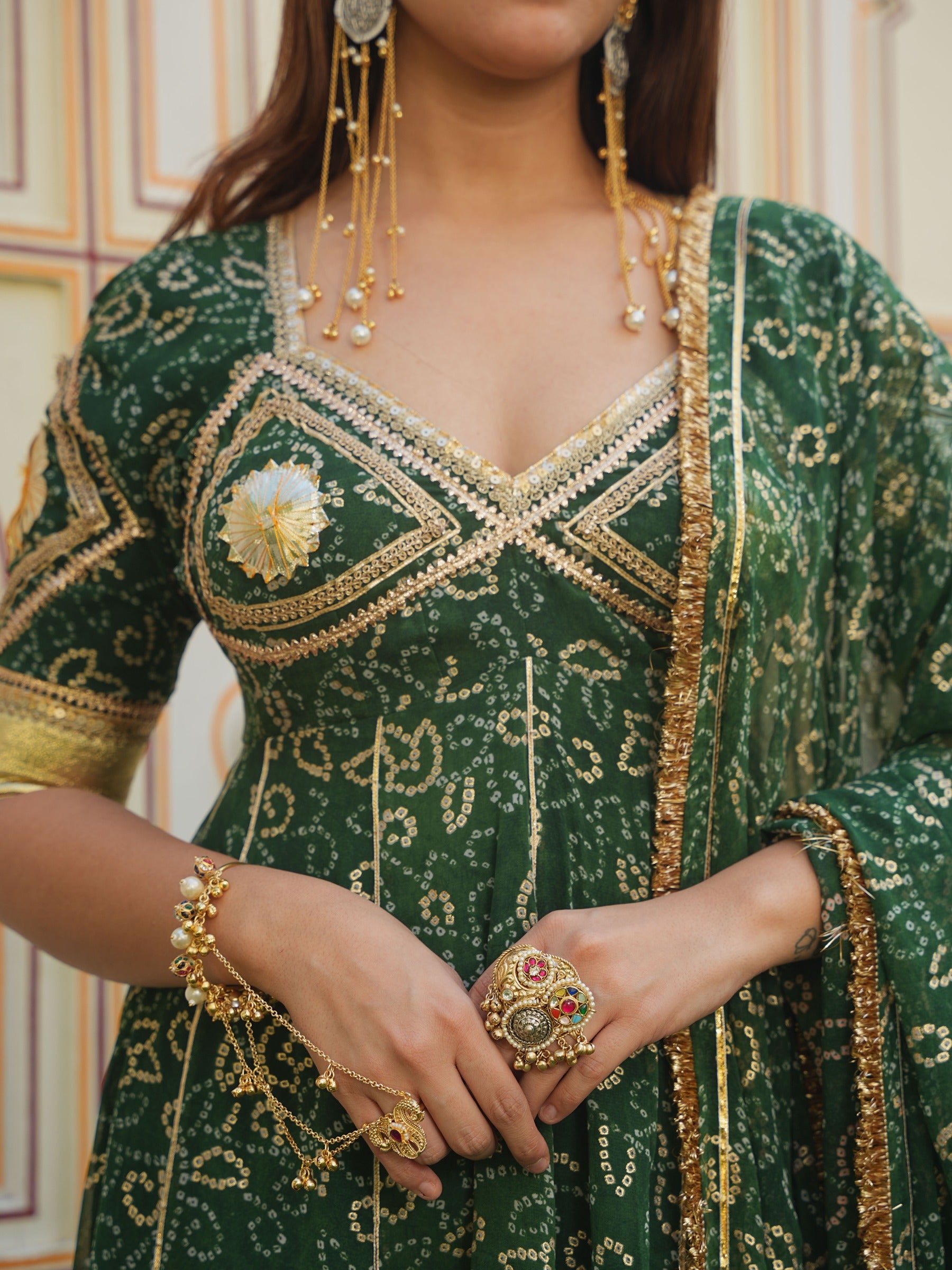 GREEN AANGI ANARKALI