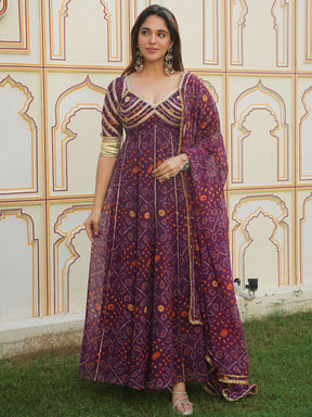 PURPLE AANGI ANARKALI