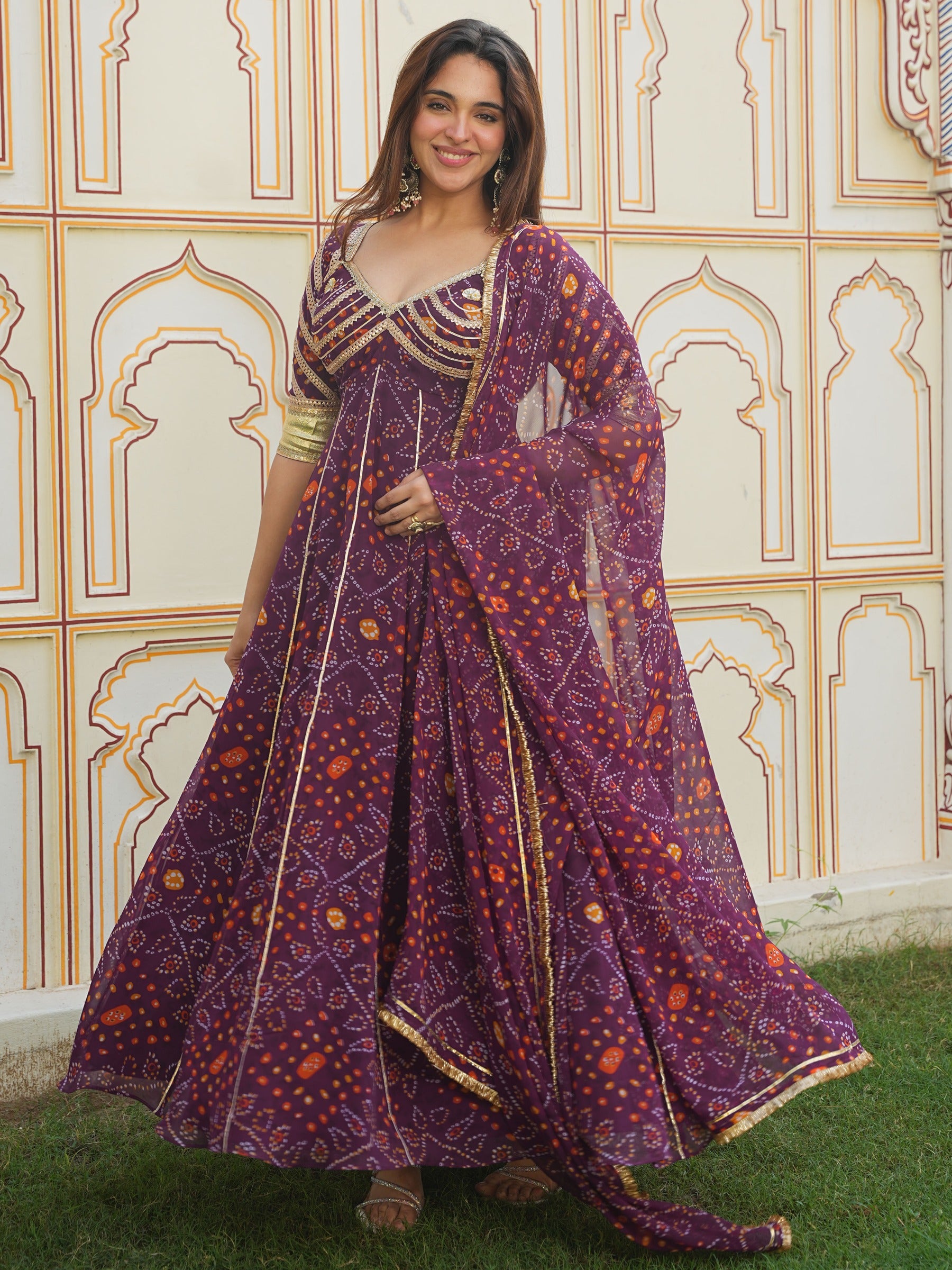 PURPLE AANGI ANARKALI