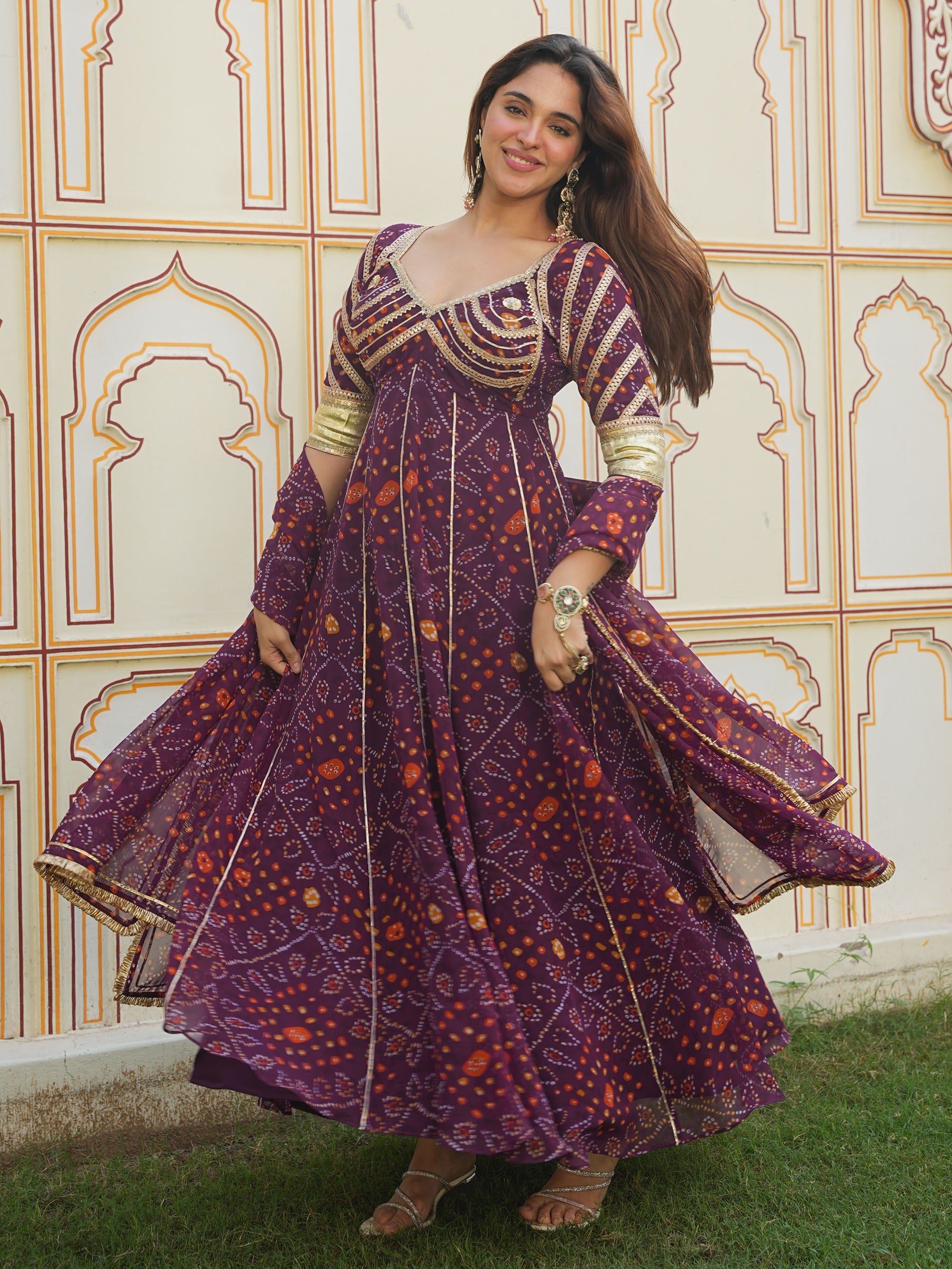PURPLE AANGI ANARKALI