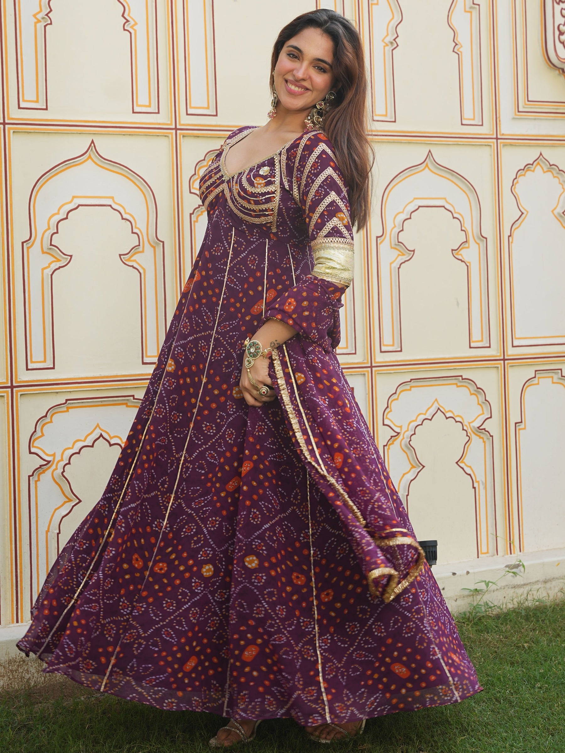 PURPLE AANGI ANARKALI