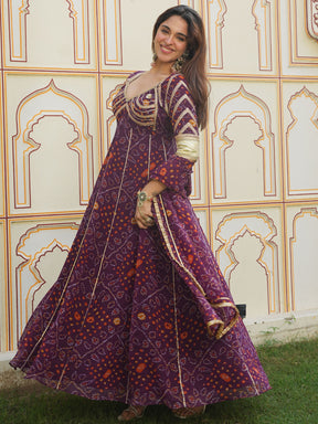 PURPLE AANGI ANARKALI