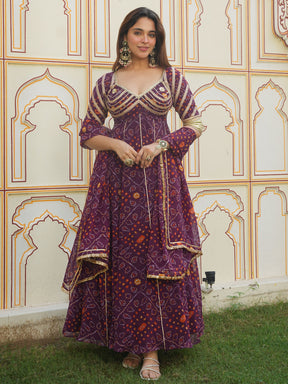 PURPLE AANGI ANARKALI