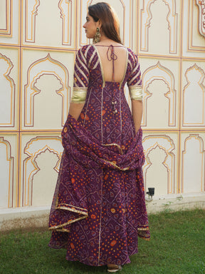 PURPLE AANGI ANARKALI