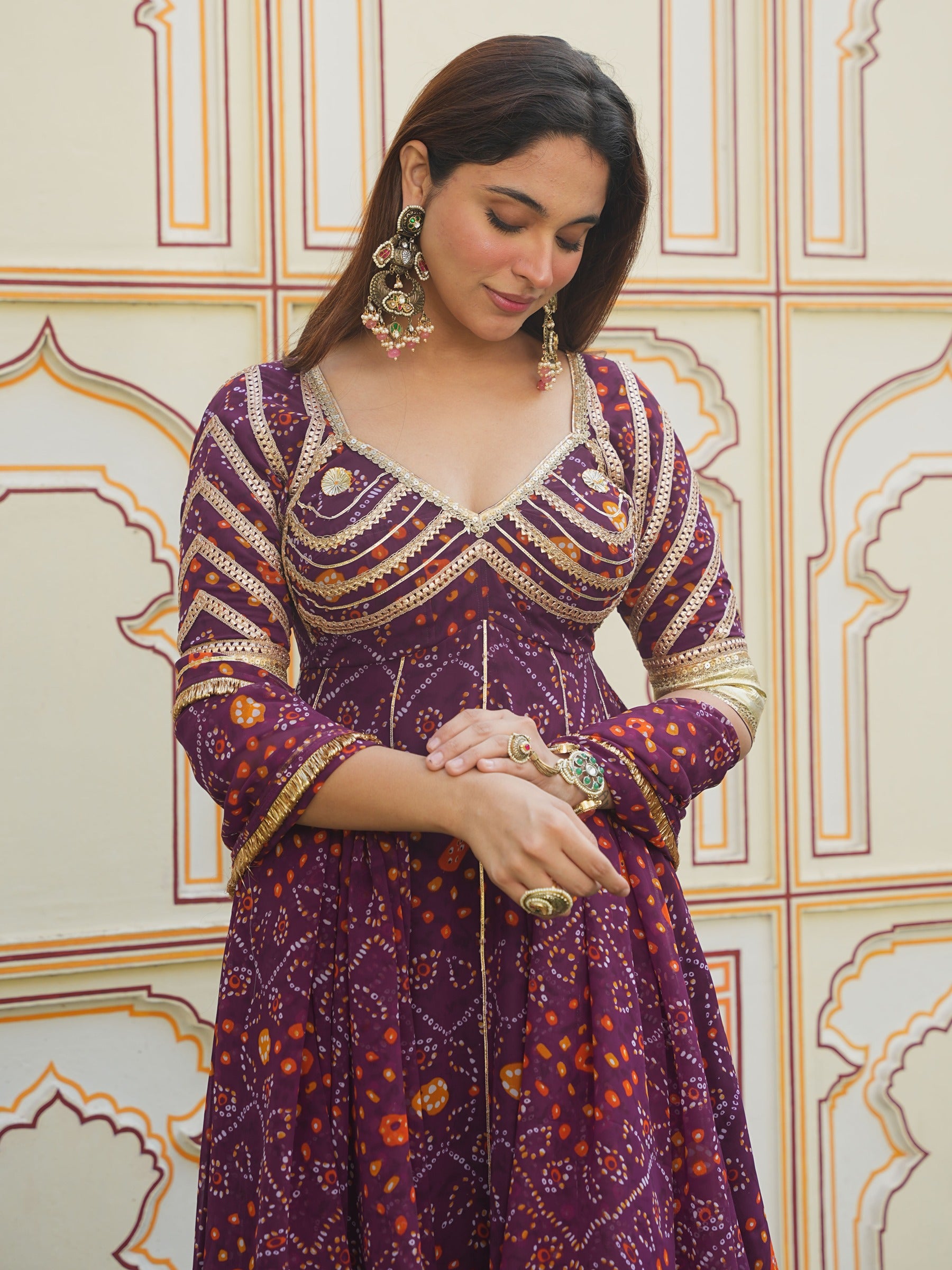 PURPLE AANGI ANARKALI