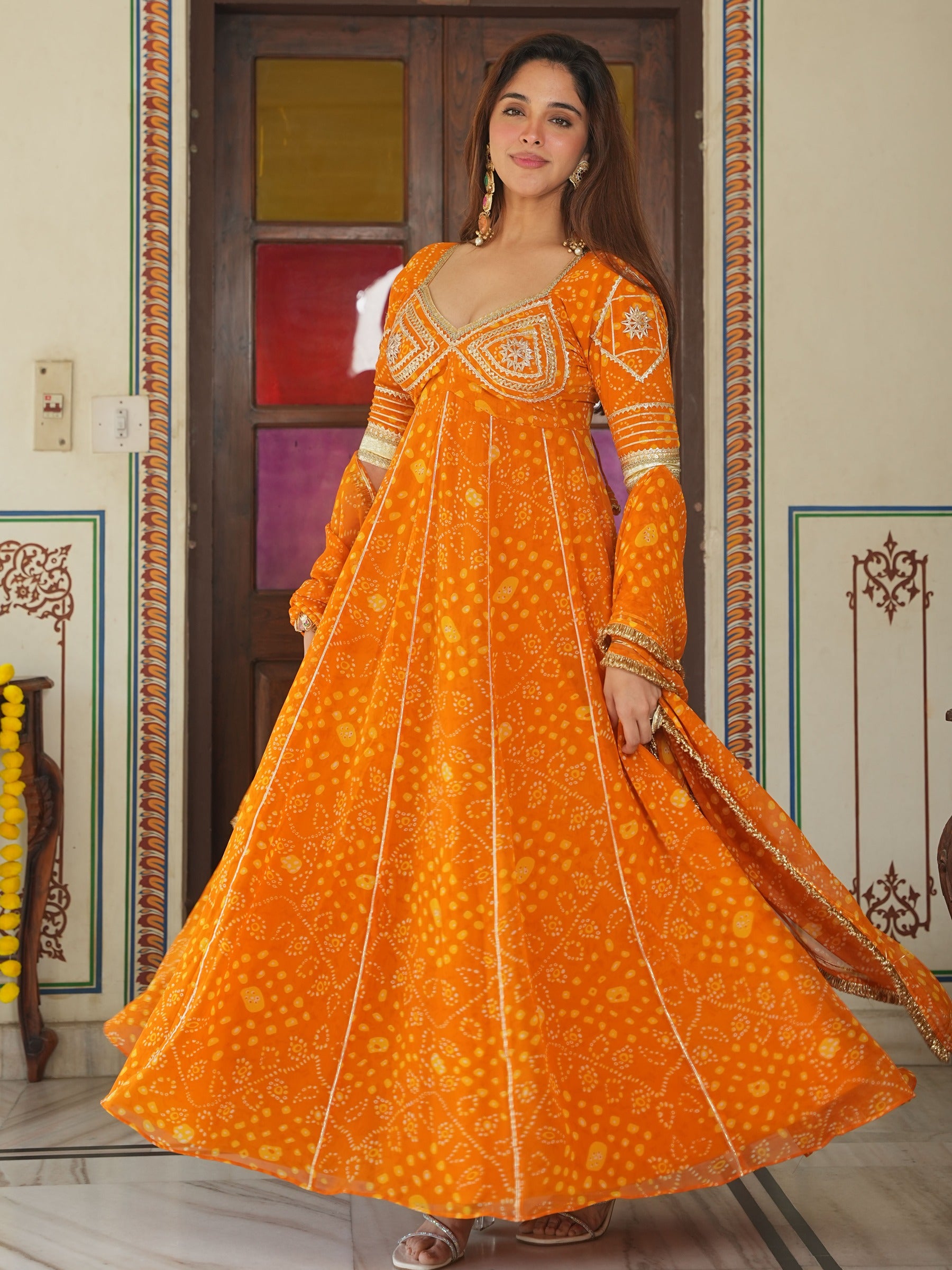 YELLOW AANGI ANARKALI