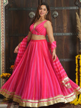 PINK MULTI LEHENGA SET