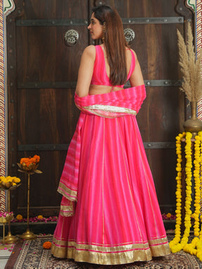 PINK MULTI LEHENGA SET