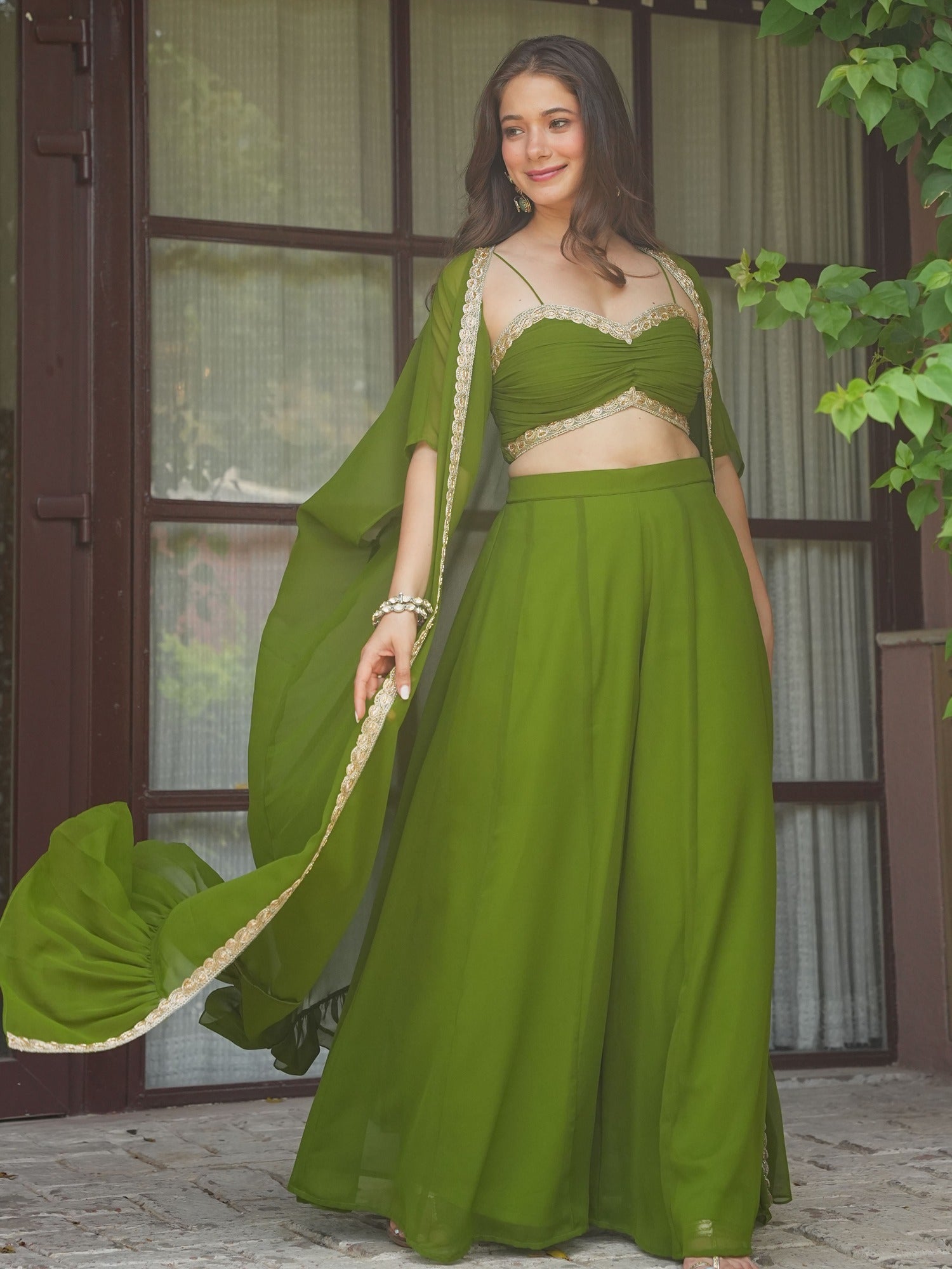 OLIVE GREEN THREE PIECE SET