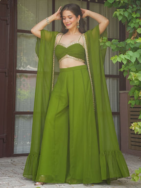 OLIVE GREEN THREE PIECE SET