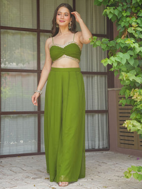 OLIVE GREEN THREE PIECE SET
