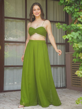 OLIVE GREEN THREE PIECE SET