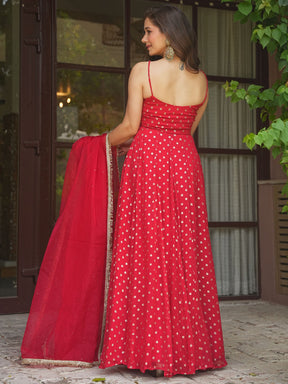 RED SITARA ANARKALI
