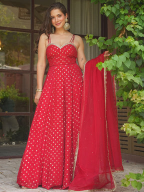 RED SITARA ANARKALI