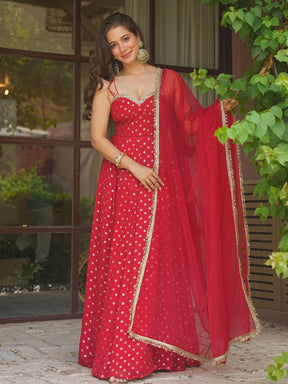 RED SITARA ANARKALI