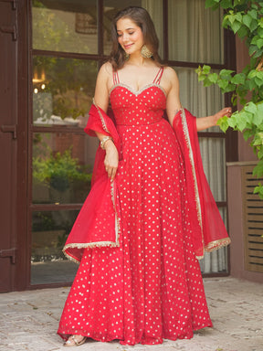 RED SITARA ANARKALI