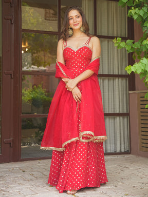 RED SITARA ANARKALI