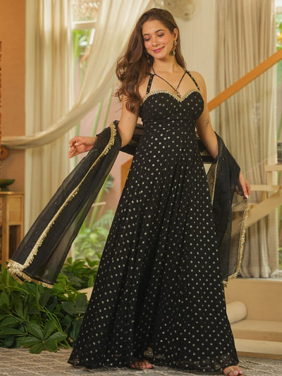 BLACK SITARA ANARKALI