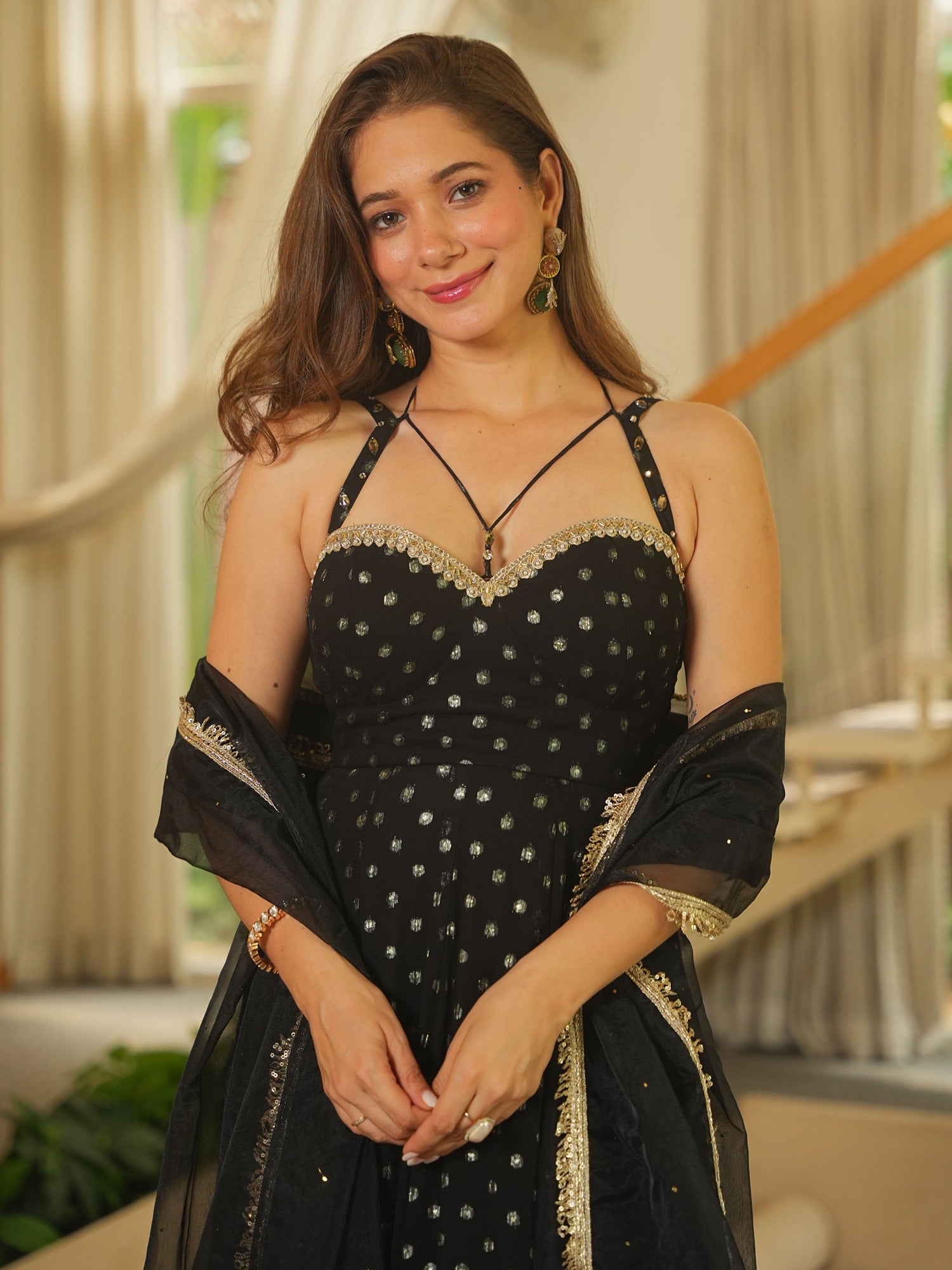 BLACK SITARA ANARKALI