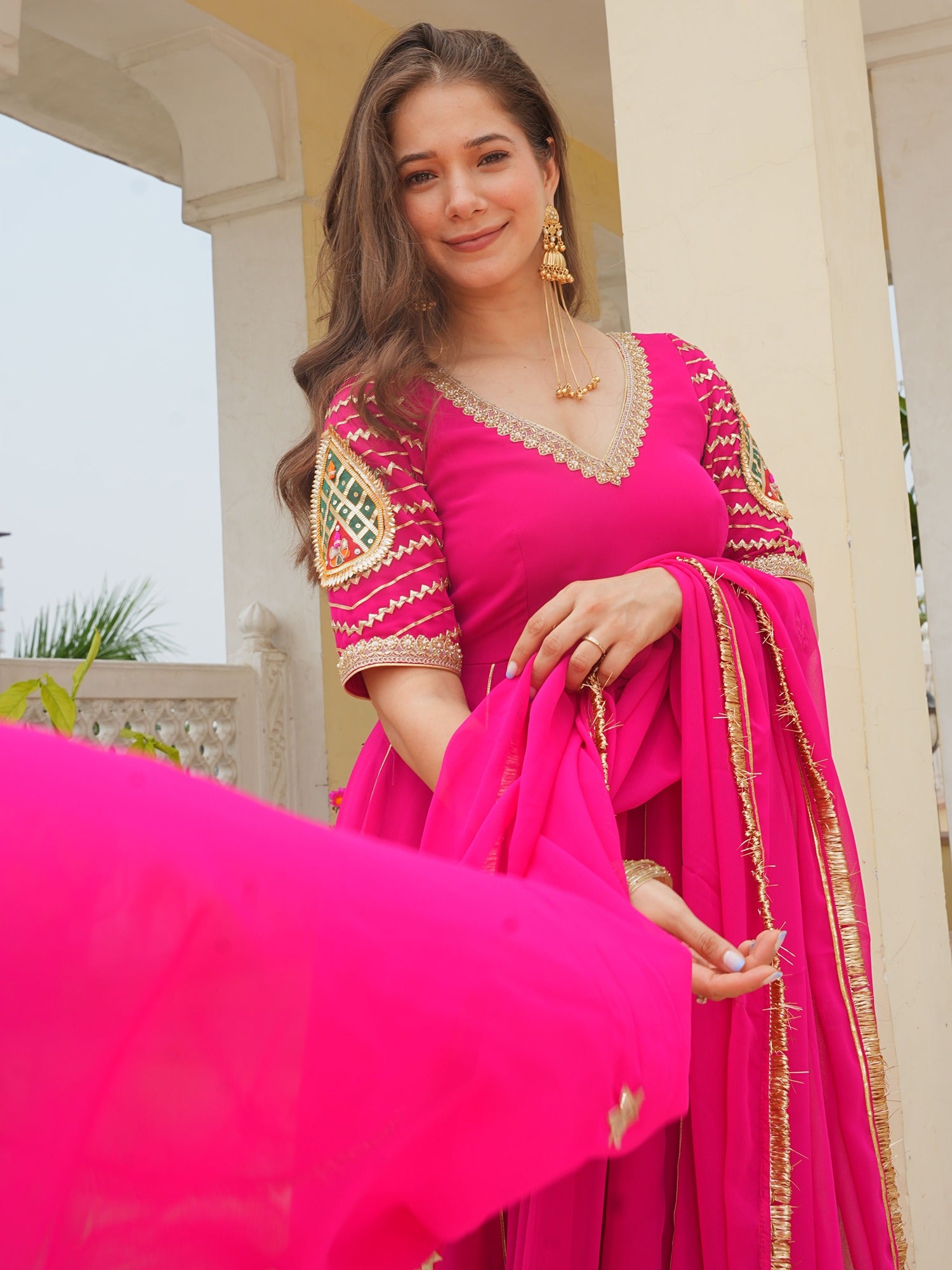 RANI PINK PAISLEY ANARKALI