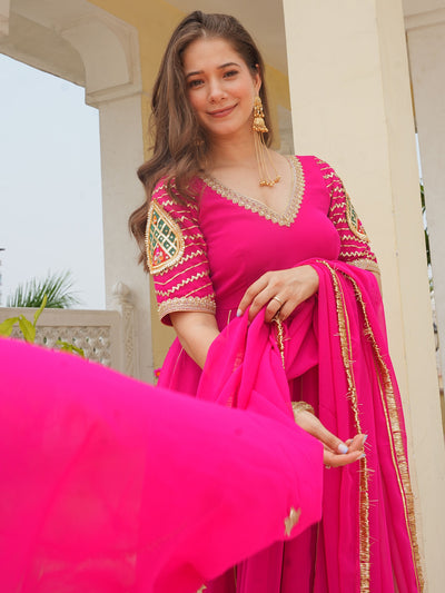 RANI PINK PAISLEY ANARKALI