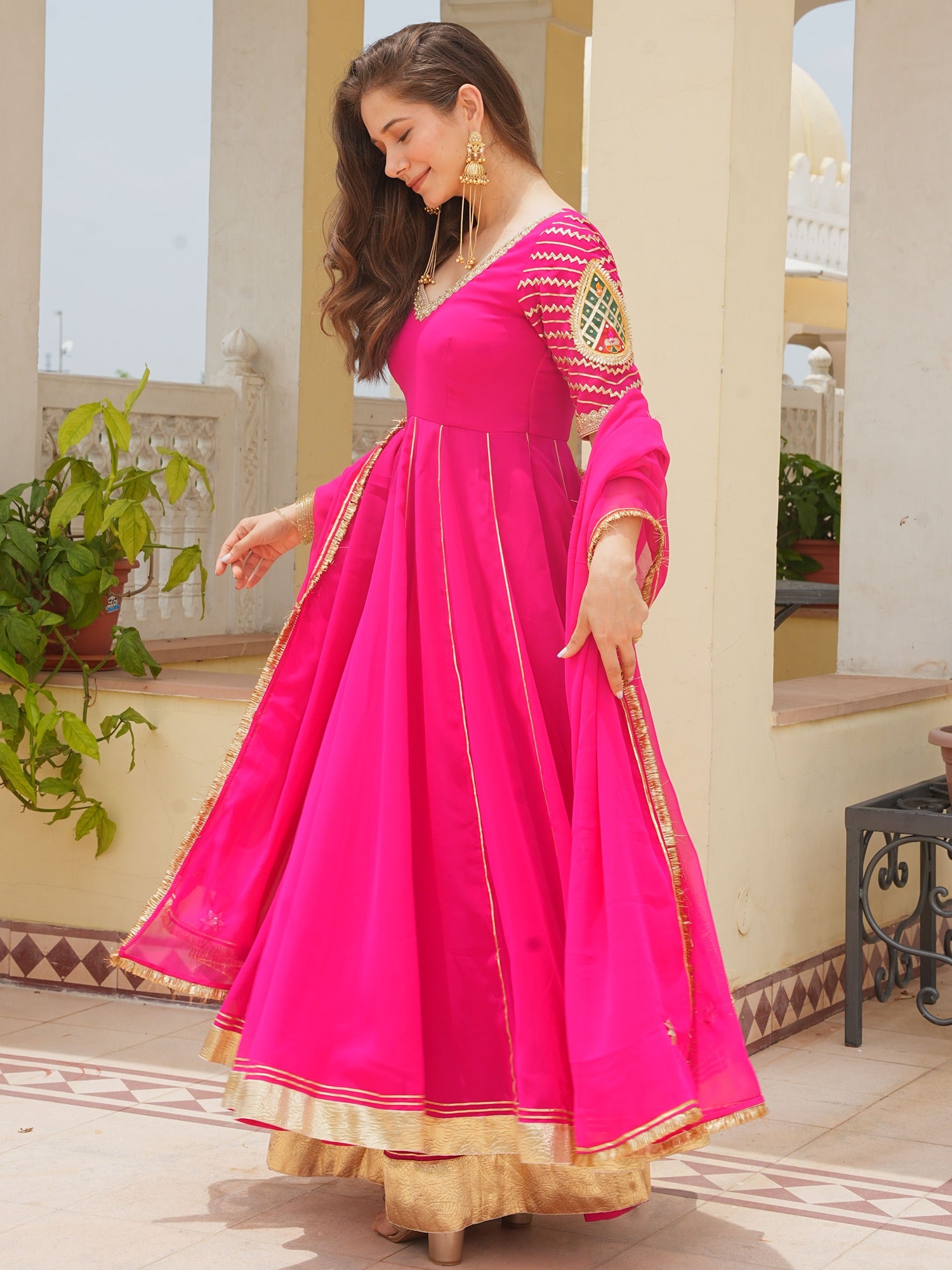 RANI PINK PAISLEY ANARKALI