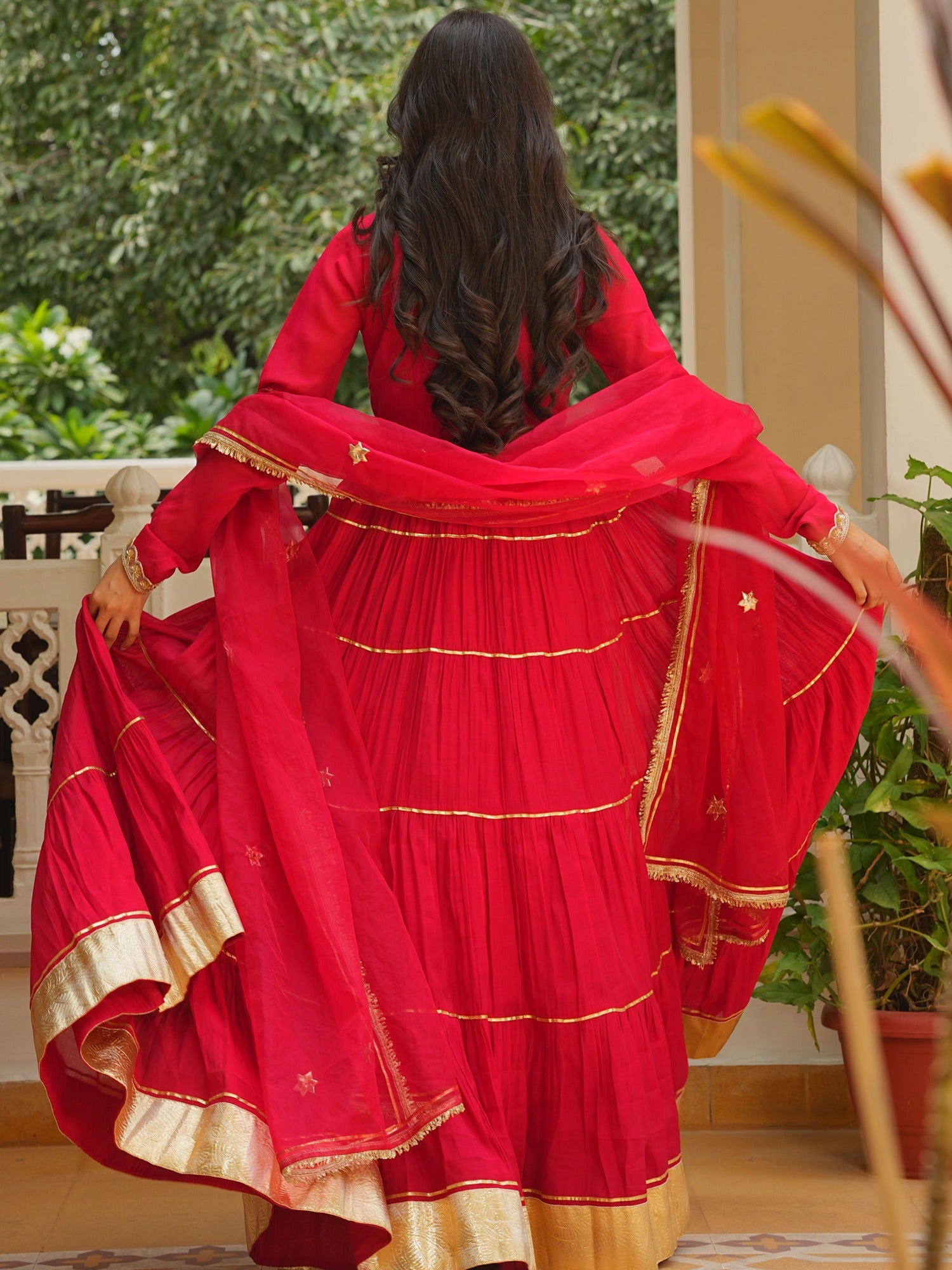 Red Anarkali Suit
