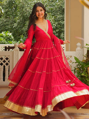 Red Anarkali Suit