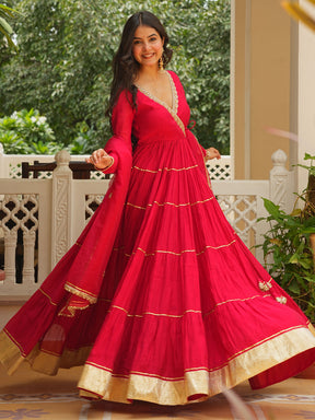 Red Anarkali Suit
