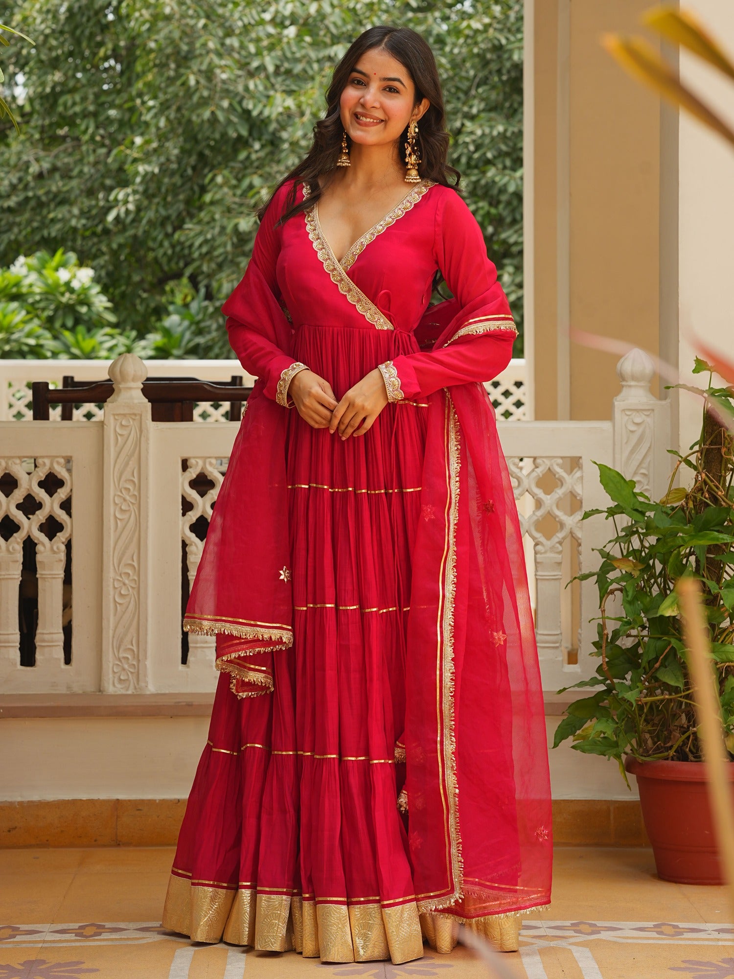 Red Anarkali Suit